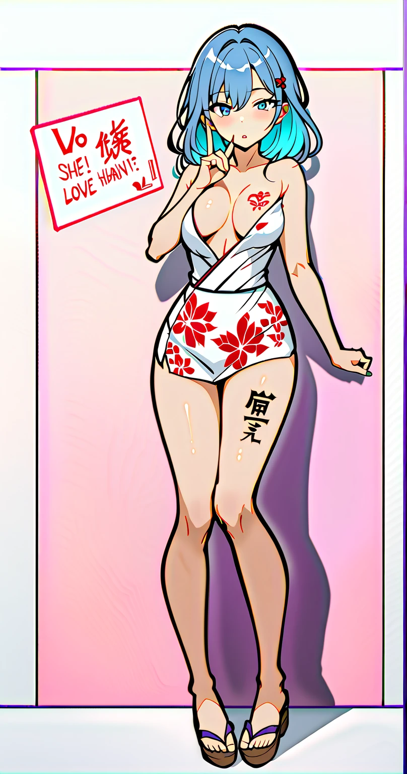 Nella, hair ribbon, earrings, breasts, full body, rose print swimsuit
(best quality, masterpiece, RAW photo, super detailed:1.2), 1 woman, solo, looking at viewer, smiling