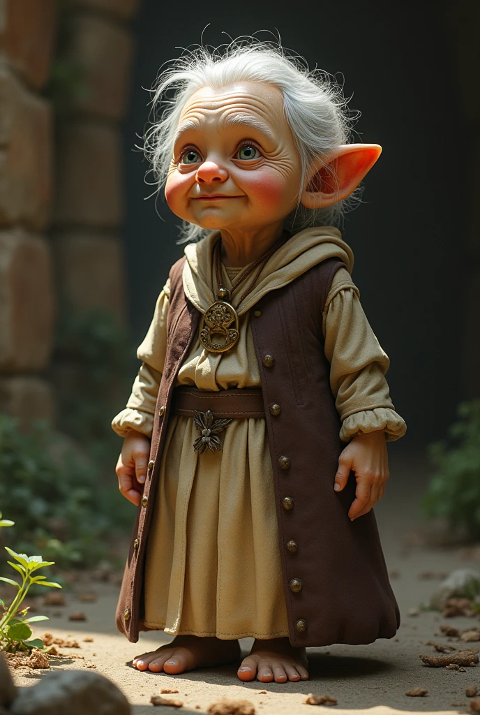 a beautiful human girl with curly brown hair holding a baby Yoda in her lap, Grogo, yoda guerra nas estrelas, art-station, cgi_animation, curly_hair, cute_girl, baby_yoda, Pubic hair, round breasts