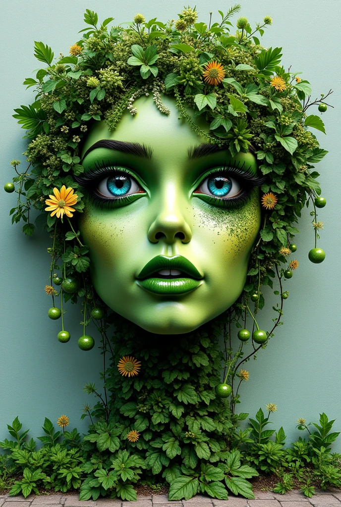 hyper detailed masterpiece, dynamic, incredible quality,DonMW15pXL floating liquid plant, passion fruit with human shape of perfect body inside , on