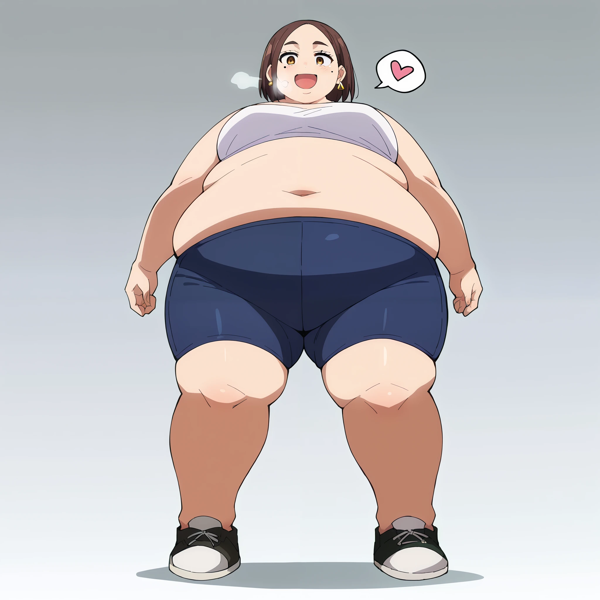 Blye skin all over, Thicc, extremely morbidly obese, blue and black hair ((wearing)), black 50s glasses, white tanktop, black leggings, voluptuous, feminine boy, femboy, perfect hands, perfect face, smile, (anatomically correct), (Perfect/ realistic proportions:1.2), (overwhelmingly fat arms, obese face), arm up, ((extremely widest hips possible!)), ((extremely massive thick thighs, morbidly large belly), belly overhang!)), (1080P, 4k UHD, Masterpiece:2.1!) ((single)), background: tilted towers_fortnite