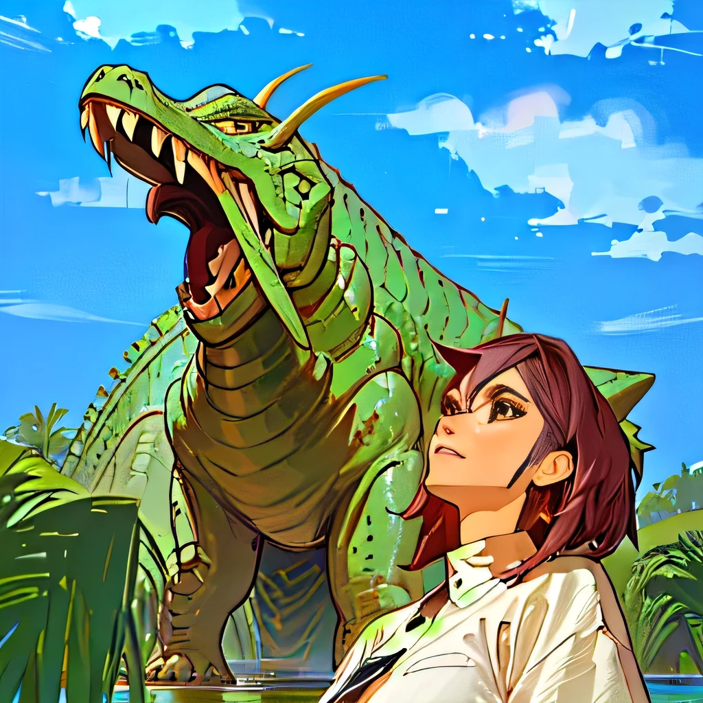  Picture of a Woman Standing Next to a Big Animal, Nakosaurus , Our species,  Scylla and Charyvdis, Giantess Art, Ancient Creatures, teeth、 Abidin Dino , an Ancient Creatures,   Loch Ness Monster  ,  Allosaurus , Scaly!!!, dragon Our species,  Hot Reptile Humanoid Woman, Asian female water spirits ,  giant creature 