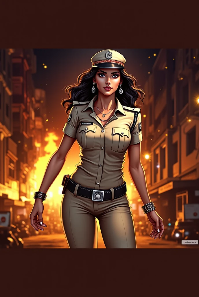 (((Stunning strong independent feminist) wearing ((very expensive fashion clothes and jewelry)))), that she need OF to buy them, is ready to fight the oppression and patriarchy, some ((armed policemen and military men) are in the background and fire explosions everything), it's the best illustration of the world