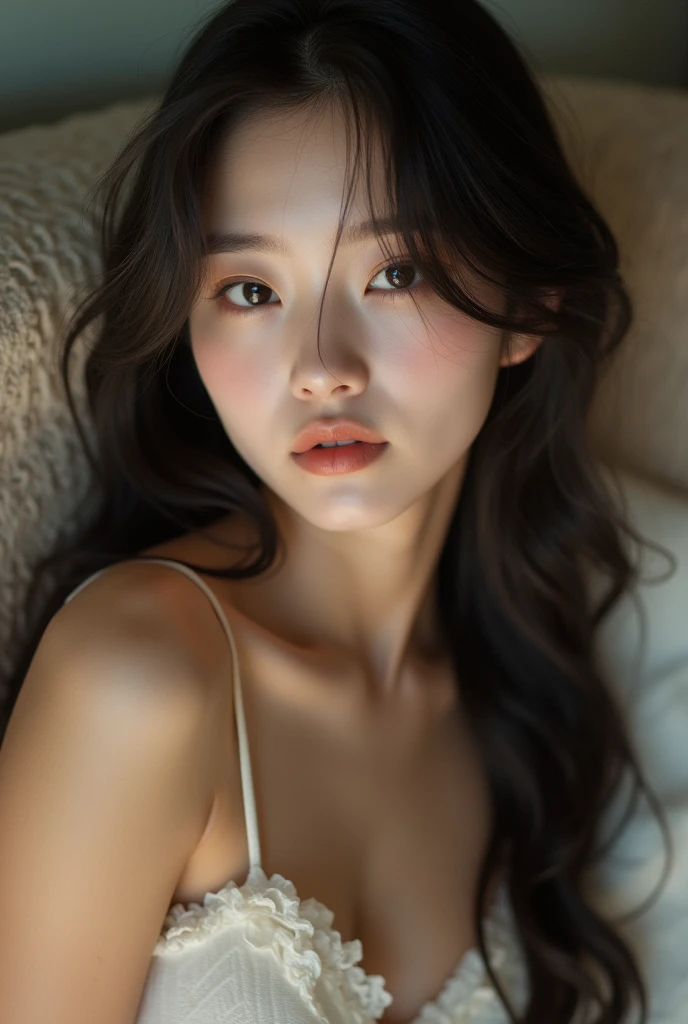 Realistic photo, 25 year old Japanese woman, nude, Lie on the bed with your legs spread, Detailed face and body, Natural light, High resolution, photoRealistic, (Highest quality,8k,High resolution,masterpiece:1.2),Very detailed,(Realistic,photoRealistic,photo-Realistic:1.37),Realistic skin texture,Fine eyes and lips,Beautifully detailed face,Long eyelashes,Smooth Skin,Natural body shape