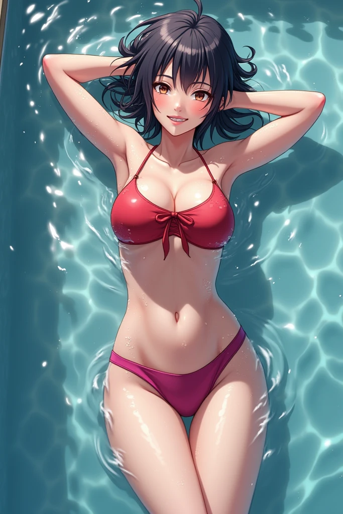 Caution when browsing、最High quality、Alta calidad、La mejor calidad de imagen、8K、最high resolution、high resolution、最High quality、obra maestra、far and near method、Cuerpo humano detallado y realista、Piel densa y realista、Cara realista en cada detalle、Realistic reproduction of every detail.、Labios detallados y realistas.、Dientes detallados y realistas.、Orejas detalladas y realistas.、Cabello negro detallado y orejas de gato realista.、Brazos detallados y realistas.、Realistic reproduction of every detail.、Dedos realistas en cada detalle.、(hermosas manos、Pulgar1referencia4)、Realistic feet down to the last detail.、((hermosa chica japonesa))、(japanese model), (mujeres japonesas)、((beautiful 18 year old girl))、(pelo negro)、(coletas con flequillo)、(ojos rojos, mirada sexy)、((Todo el cuerpo))、((Senos con pezones respingones、Pechos grandes))、(Small and thin body type.)、(Todo el cuerpoGlossy skin、Piel blanca)、((Cuero de color aleatorio(Usando un bikini bandeau))、(luz natural suave)、((rascacielos en la azotea(Aguas termales artificiales en la azotea.))、((A hot spring where you can enjoy a 360-degree view.))、((Disfrute de las aguas termales mientras contempla los rascacielos de los alrededores.))、((Puedes ver un rascacielos al fondo..))、((Aguas termales rodeadas de rocas.))、((deep bathtub(aguas termales profundas))、((chicas onsen))、((Entra a las aguas termales))、((A woman warming herself in a hot spring.))、((A woman lying down and relaxing in a hot spring.))、((Soak in a hot spring))、((腰までSoak in a hot spring))、((寝転んでSoak in a hot spring))、((Dormir en aguas termales))、((Soak in a hot spring))、((肩までSoak in a hot spring))、((Agua termal extremadamente clara))、((El cuerpo principal visto desde la superficie del agua.))、((Aguas termales llenas de vapor espeso))、((De las aguas termales sale mucho vapor...)),