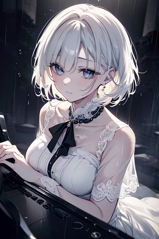 (masterpiece: 1.3), (Maximum resolution: 1.2), (Ultra High Definition TV: 1.2), Cinema Lighting, 8K resolution, Fine Eyes and skin, Detailed faceの特徴, , (Clear focus on the chest: 1.2), (The focus is on the face:1.2),Perfect Style, Cute Face, Accurate, Anatomically correct, Highly Detailed face and skin texture, Fine Eyes, double eyelid, Thin eyebrows, Glitter Eyeliner: one cheek, Shiny skin, Fair skin, Shiny skin: 1.2, (Glossy lips: 1.4),、 (Embarrassed look: 1.2),20-year-old female, (Detailed face:1.2), (highest quality:1.2), Retrospective photos of the Realom、Angle from below, Low - Angle, From behind, Cinema Lighting, Perfect Style, Beautiful Face, (Skirt flip:1.4), Loose and wrinkled white panties, stockings, blush、humiliation、impatience、Glare、tears、Embarrassing、Surprised expression、humiliationの表情、 (Maid clothes:1.1),Sweat、Retrospective photos of the Realom、Low - Angleから、Soaking wet、Sperm in the ass、Sperm on thighs、Flowing sperm(Attractive ass:1.2),、Masturbating with exposed panties and dirty clothes、Love Juice、tearsを流す、Blonde、Silver Hair、Black Hair、Blue-gray eyes、Green-gray eyes、