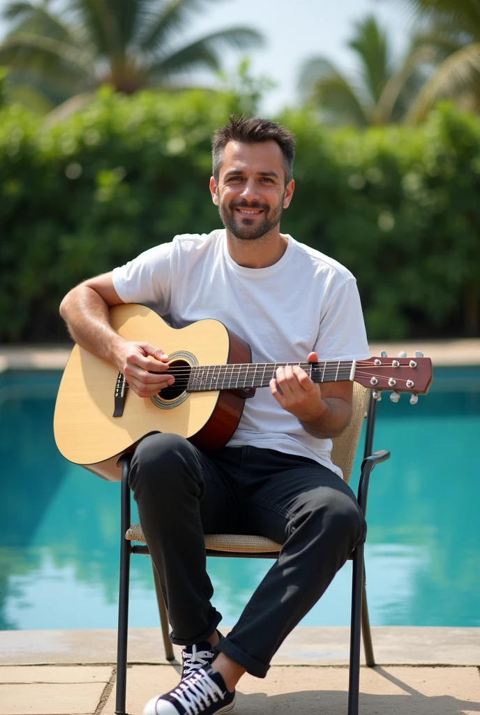 Foto maos masculinas no piano visto de cima