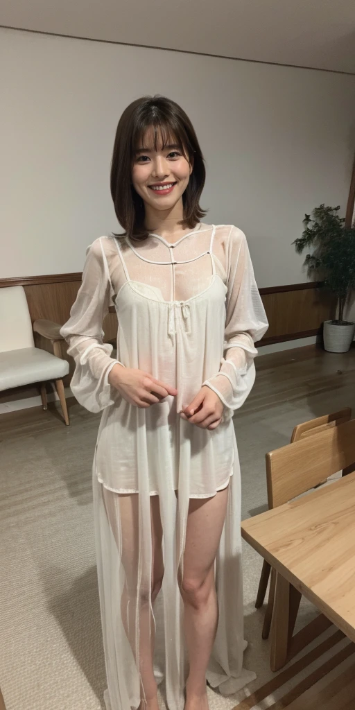 Neat and clean high school girl、((((slender、A large white silk camisole revealing her bare chest、White panties))))、Outside the stadium、(slim)、Realistic、detailed, Skin Texture, 超detailed、Delicate and sexy collarbone、A sloppy smile、スーバーdetailedな顔、detailed唇、detailedな目、Small breasts、Small breasts、、Small breasts、Flat Chest、Accentuate your breasts、Bright Face、((Are standing、スカートからWhite pantiesが見えている、Lift the hem of your skirt slightly with both hands..,,)), Short hair with bangs、Straight Bob Hair、Angle from quite a top、、(((Dark sunburn、Tanned brown skin、Black skin color)))、(Dark brown skin:1.)、((Leaning forward with hands on knees))