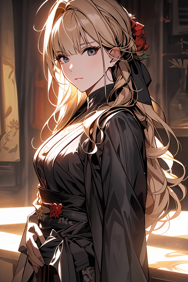 High resolution、Real Skin、Big earrings、necklace、Cowboy Shot、Japanese-style room、Slender body、Very small breasts、Delicate body、Sharp eyes、Also々Nice face、single eyelid、Thin lashes、Beautiful Eyes、Beautiful Eyes、Highest quality、