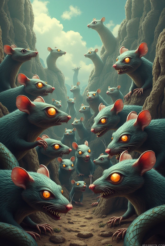 Rats and snakes in a cool, crazy, fantasy way