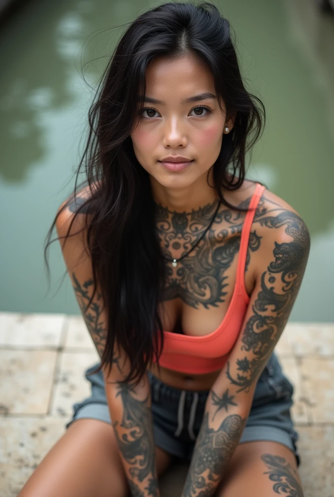 (Photos of super beautiful brown-haired Latina female athletes:1.2)(Sexiest Arab Women)(Grinning,A big smile:1.2)(16K, RAW Photos, Highest quality, masterpiece: 1.2),(Shiny and hard curled afro hair:1.1) Super detailed, Super Resolution, (Genuine, Genuine photos: 1.37), Portraiture, High-resolution RAW color photos, Professional photos, Very detailed, 8k wallpaper, Very detailed CG Unity 8k wallpaper, Very detailed beautiful girls, Very detailed faces, ((whole body)), beautiful woman, Huge breasts,(huge boobs:1.2) (Big Boobs:1.1),high school girl, (age beauty)(14 y),(Elegant hairstyle)Small face,Beautiful Skin,(Big Breasts),make,lipstick,Swinging Hair,Blonde(Photo Studio:1.2)(NSFW:1.1)(Tight dress:1.2)(whole body)(痩せてるのにBig Breasts:1.1)(from side)(cute tight wedding dresses:1.2)(Tattoos:1.8)A short miniskirt with no underwear