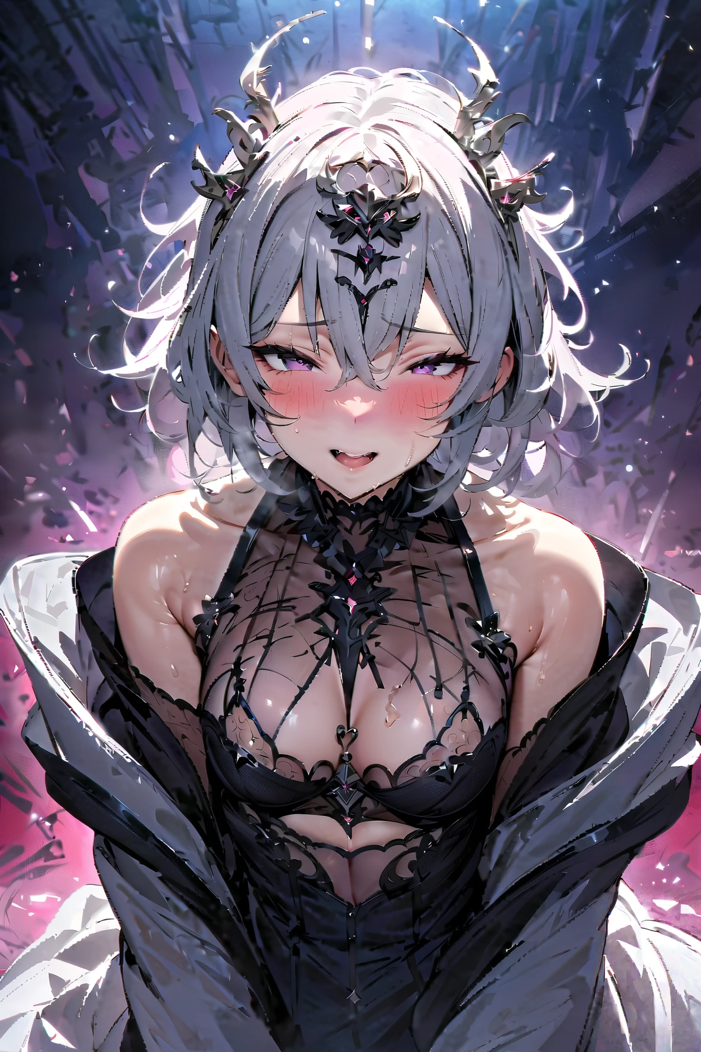 ((male:1.5)),(forehead mark),((Devil horns:1.2)),(Ahegao:1.5),((Shiny black whip:1.4)),((A room with a sexy atmosphere:1.25)),(nsfw:1.3),((high quality:1.1)),((beautiful image:1.1)),Close-up of face,(blush,Excited face:1.3)