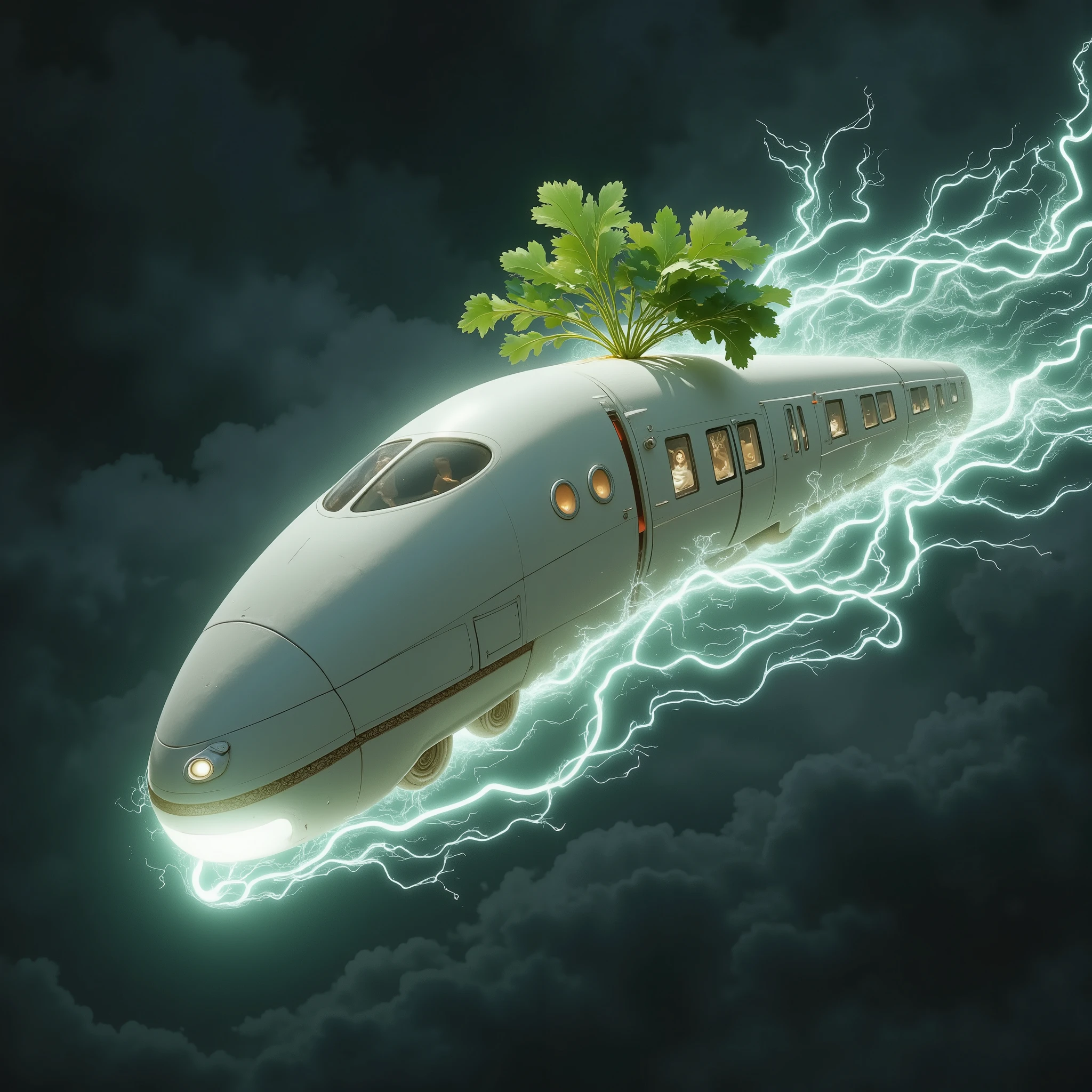  A daikon-shaped train that flies through the dark subskies、Myriad Streams of Light 