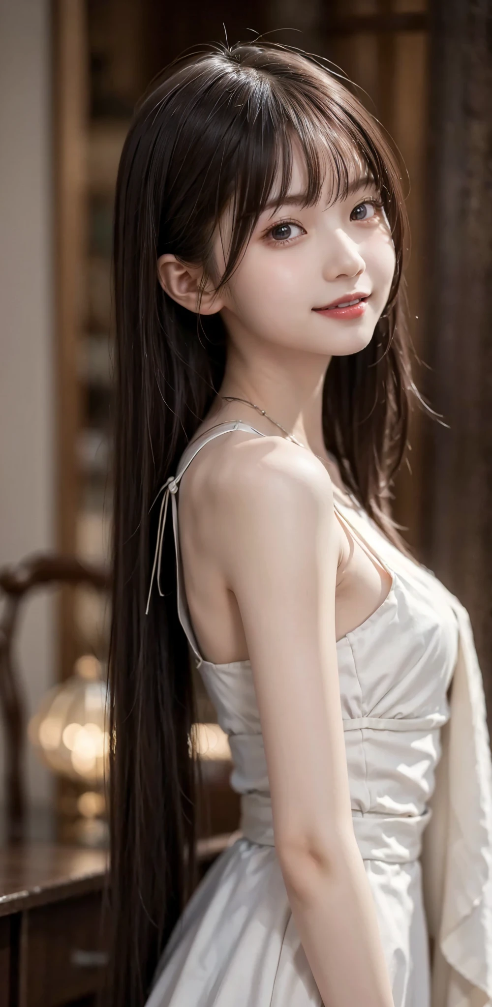 BAINV, Beauty, beautiful女人，Have a perfect body：1.4，Layered Hairstyle，Big breasts, Visible cleavage，Bare shoulders, Highly detailed face and skin texture，Double eyelids，Skin Whitening，Long hair，Whitening long legs，Standing by the sea, Fashion girl, Red lips, Sweet maiden, beautiful妆容, detail, lifelike, Very detailed, amazing, beautiful, Young and energetic, high quality，High Definition, rich and colorful，Exquisite, Smooth skin, The skirt is short, Lift the skirt with your hands, Elegant and charming posture, Official Art, Extremely detailed, Movie atmosphere, Soft colors, Natural skin texture,