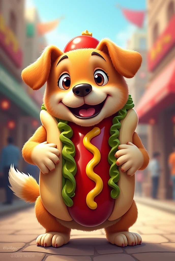 Create a hot dog instead of a sausage that is a dog