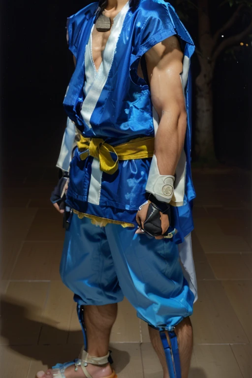 1man, mature male, looking at viewer, upper body, kicking, fighting stance, spread arms, smile, happy face, laughing, :D, open mouth
sf6 chun,chunli, (blue clothes:1.5), ((black pantyhose, puffy short sleeves, bun cover, sash,blunt bangs,chinese clothing, Cheongsam)),
photo, real life, realistic
<lora:llfJackie Chan:1.25> <lora:Chun-Li_v2.0:1:MIDD> <lora:Chun-Li_v2.0:0> <lora:add_detail:1>