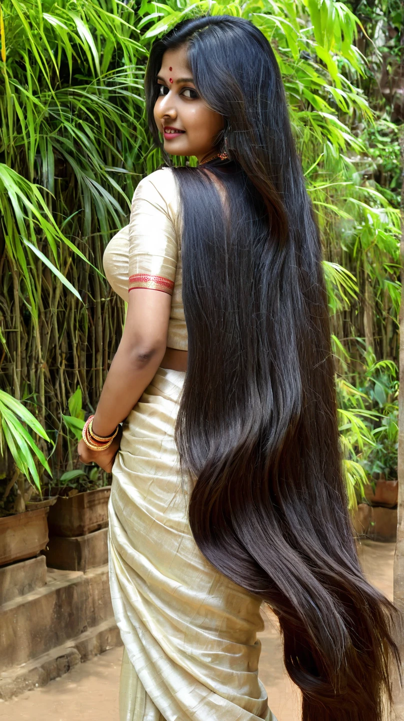 Indian longhair saree thick loose hair thickhair thick longhair silky hair Long Hair, High Resolution, Very Long Hair, High Resolution, Best Quality, High Details, UHD, Super Detailed, Long Hair, Black Hair, Very Long Hair, Breasts, Large breasts, thick loose hair 