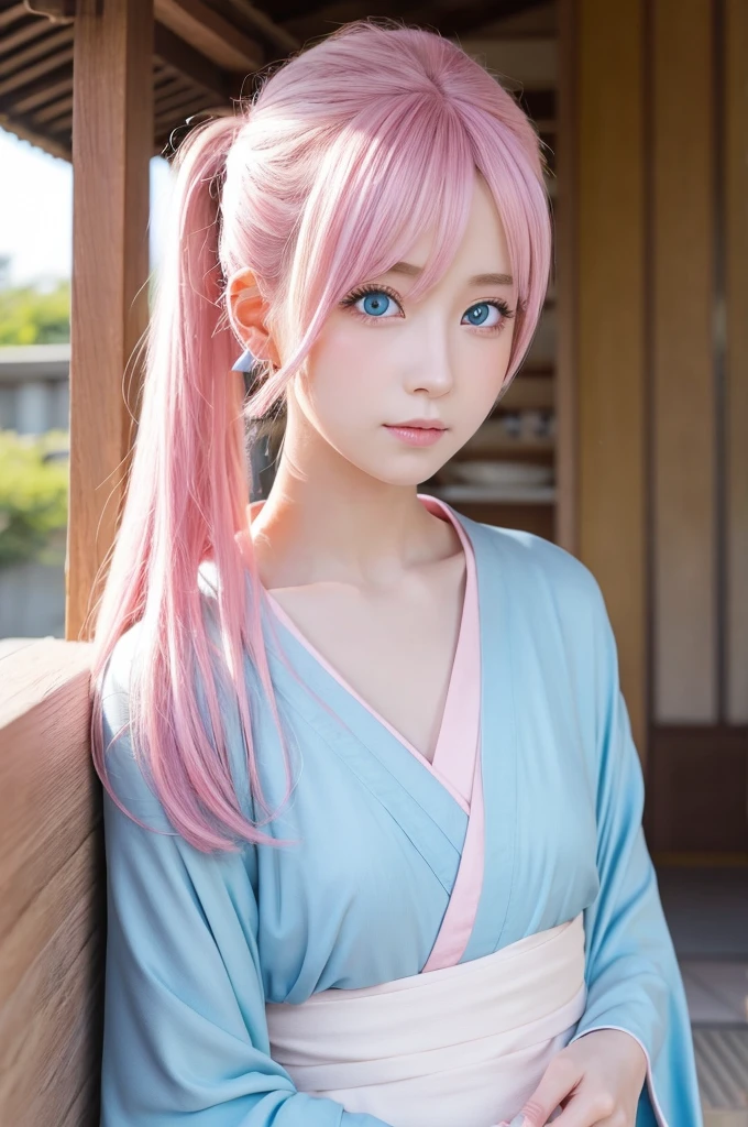 masterpiece, best quality,masterpiece, best quality,1girl,kneel,sleeves past wrists,japanese clothes,long clothes, colgs,kimono
