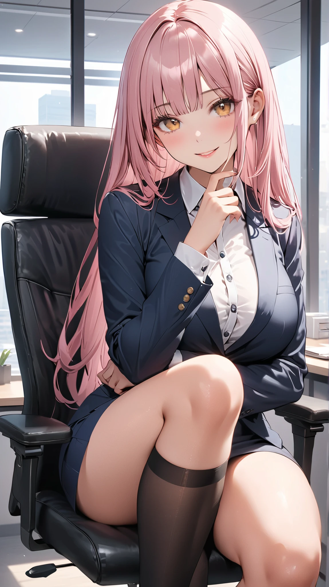 Mafuyukirisu, mafuyu kirisu, (blue eyes, braid, long hair, twin braids, pink hair), nude, (pussy:1.2)
BREAK , (minishirt:1.3), suit jacket, white shirt, blazer, (school uniform), sitting on table, (look from below), ((arm behind on back))
BREAK looking at viewer,
BREAK, classroom,
BREAK (masterpiece:1.2), best quality, high resolution, unity 8k wallpaper, (illustration:0.8), (beautiful detailed eyes:1.6), extremely detailed face, perfect lighting, extremely detailed CG, (perfect hands, perfect anatomy),