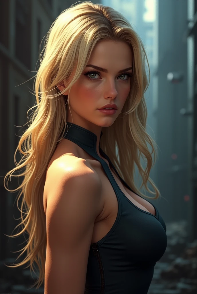gorgeous woman with extra long wavy blonde hair, detailed alluring eyes, long sexy legs, wearing tiny nickers, t-shirt, ((detailed facial features)), (finely detailed skin), pale skin, realistic skin texture, extreme skin details, (pores:0.1), in the background beautiful futuristic cyberpunk city, best quality masterpiece, photorealistic, hyperrealistic, detailed, 8k, HDR, (Soft color: 1.2), shallow depth of field, broad light, high contrast, backlighting, bloom, light sparkles, chromatic aberration, sharp focus, RAW color photo