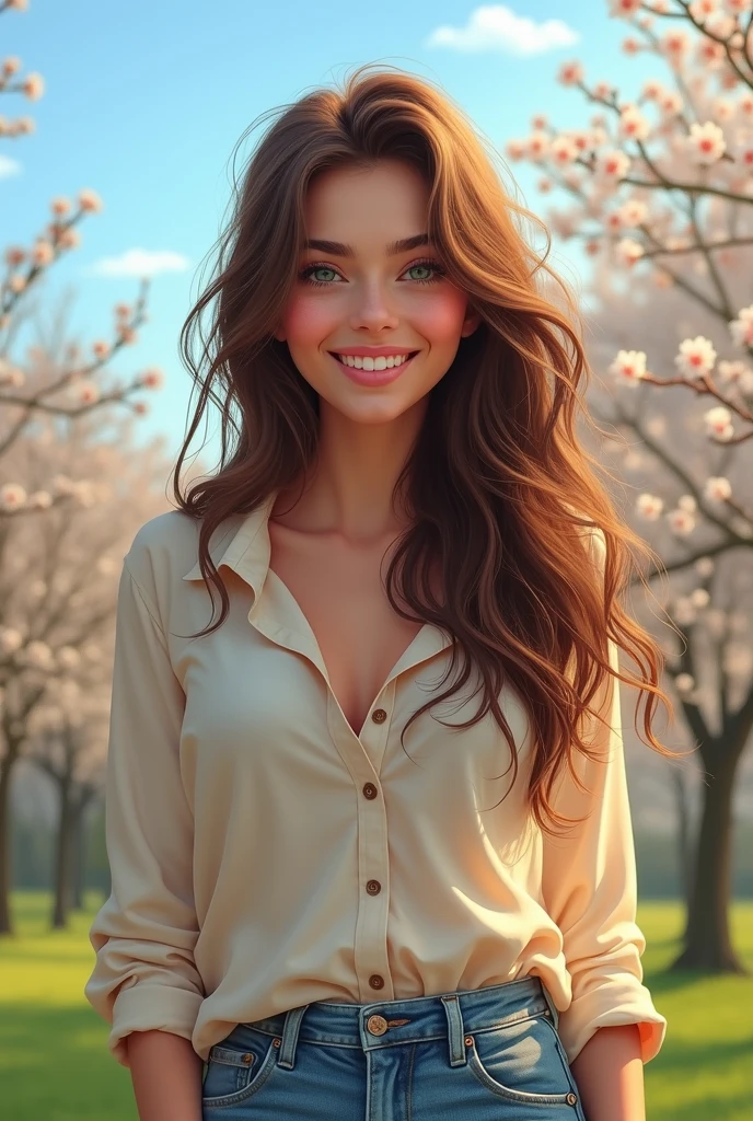 messy hair, ribbon, smile, crazy eyes, happy tears, Surrealism, Color Field painting, Color Field painting, blending, wide shot, lens flare, chiaroscuro, 8k, super detail, UHD