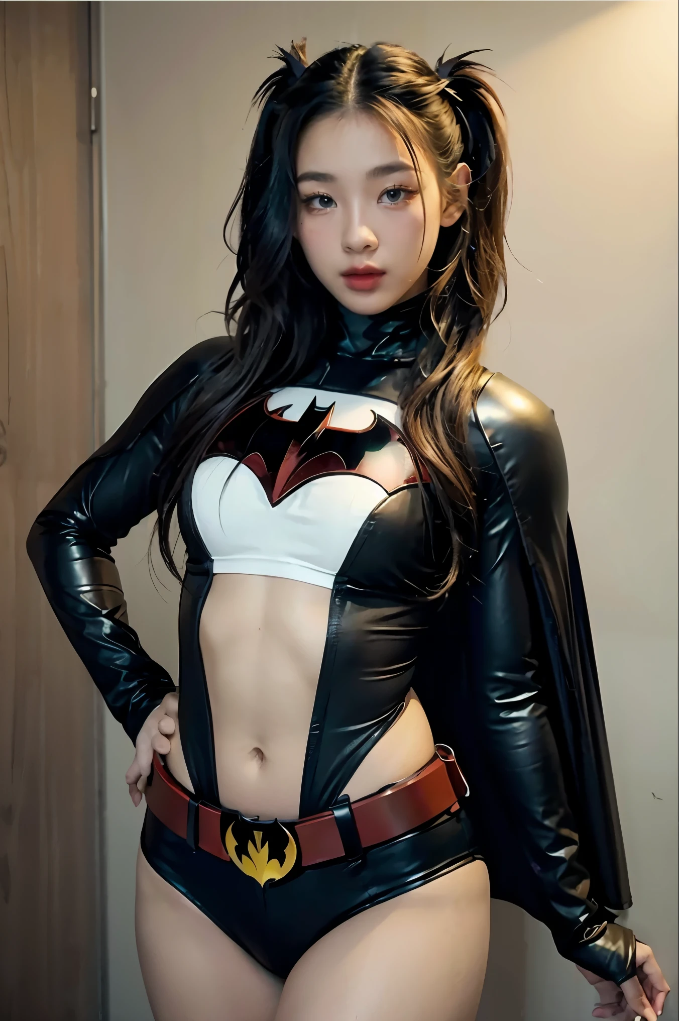 (masterpiece), best quality, perfect body, 18yo GIRL,batwoman armor suit, 