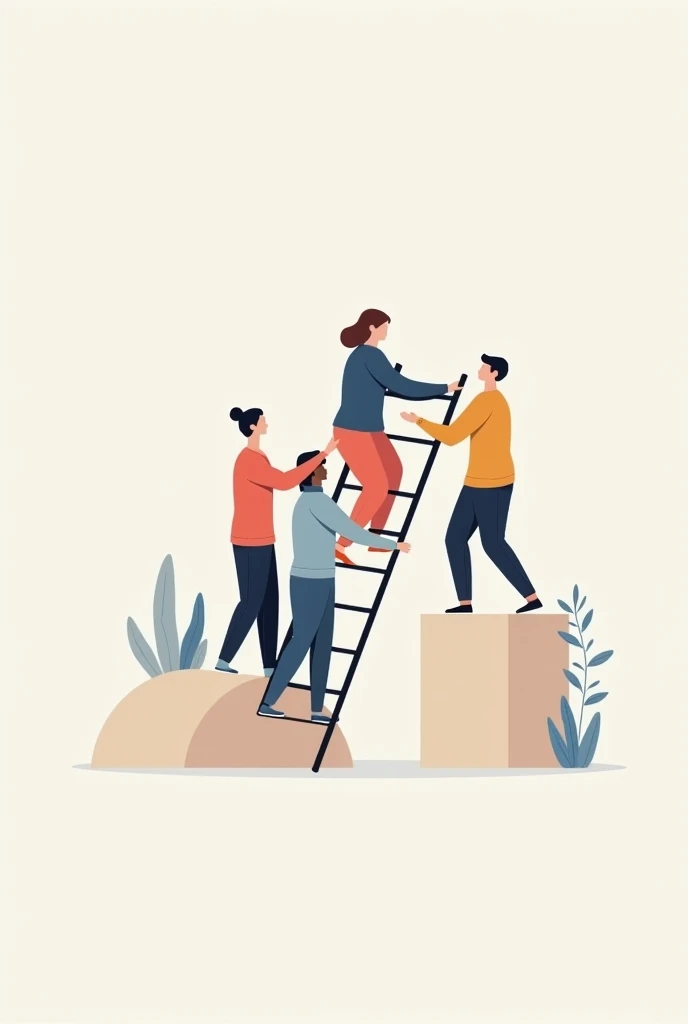 a person reaching up to a person climbing up a stair, good graphic, reaching, upwards, highly rendered, reaching out to each other, high quality image”, marketing photo, image, walking down, beginner, advertising photo, climbing, raising an arm, viral image, snapshot, repairing the other one, illustration!, graphical, balances, high-key, high - key