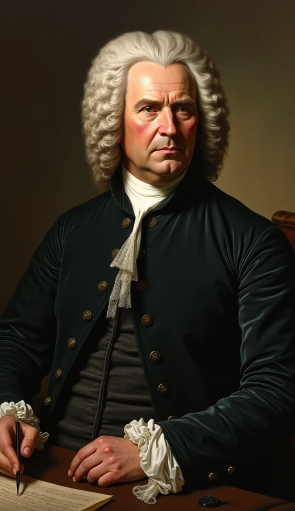 <lora:j07ansb1c4_v1.0:0.8>, <lora:lowra_v10:1>, Full body portrait of Johann Sebastian Bach man with a hair wig and a (black suit with lace tie), Detailed face, (perfect eyes), (highly detailed skin:1.1), Professional Photography, Natural lighting, PHOTOREALISTIC, Realistic, standing in ((Old Wood Bar with candle lights, and women dressed in lingerie at a party in background:1.2)), blurred background, RAW, analog, sharp focus, 8k, high resolution, DSLR, high quality, Fujifilm XT3, film grain, award winning,