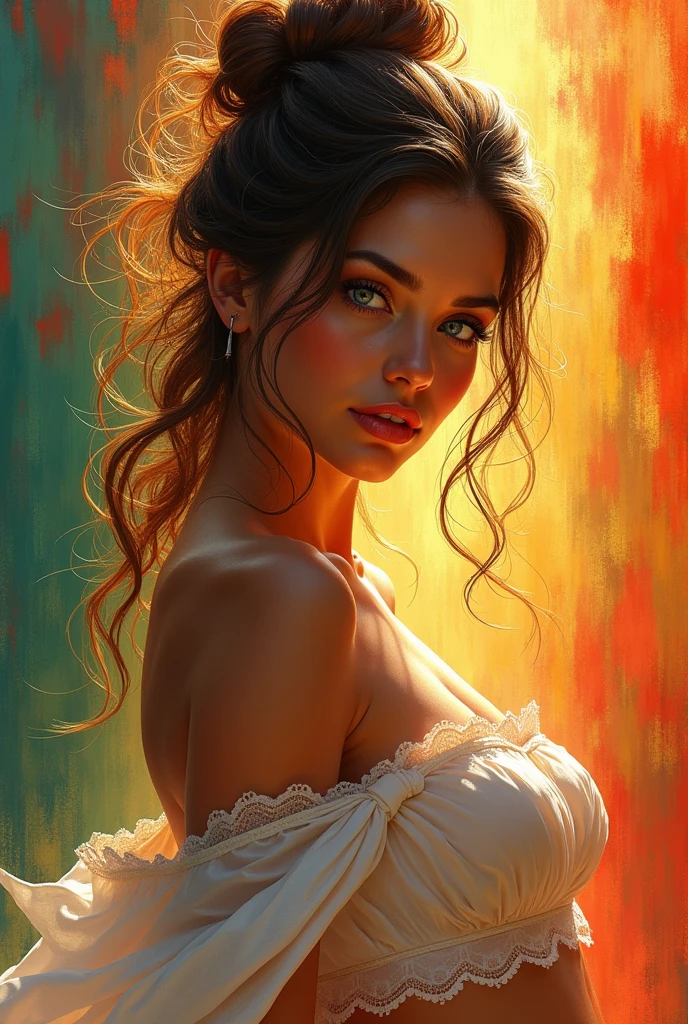 oil painting, vivid colors, beautiful light,
masterpiece, best quality, 1girl, <lora:kwFemale_Beta40-SDXL_v1:1>, cleavage