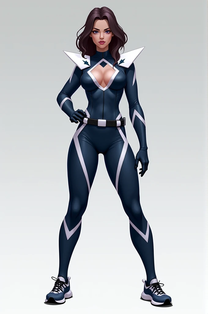 Turnaround sheet character Anissa from the Invensible series Characteristics Gender Female Height 5&#39;11"
Peso
135 libras (61 kg)
Olhos
Cinza
Cabelo
Preto