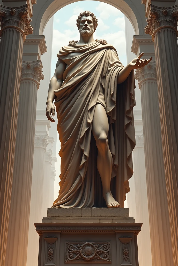 Statue of Stoicism and Lightning and Fire