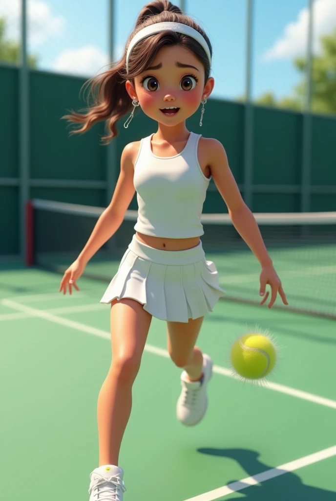 (pp clothes) tennis girl peeing her pants
