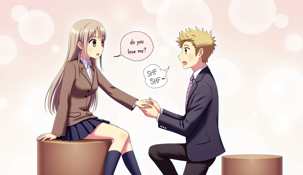 (masutepiece, Best Quality:1.4), Beautiful face, AKB48,Nogizaka46,8K, ,girl with, A Man, The girl is an 18-year-old student, Man is a 30-year-old office worker, On the train, Sitting side by side, Man showing erection , Female is touched by a man,1girl in, 1boy, Sitting, (hand job:1.5), a couple,Man is naked,(Yor:1.3),(Smile:1.2),(facials:1.5),(cum on facial:1.5),(Ejaculate on hand:1.5),(full-face blush:1.3),