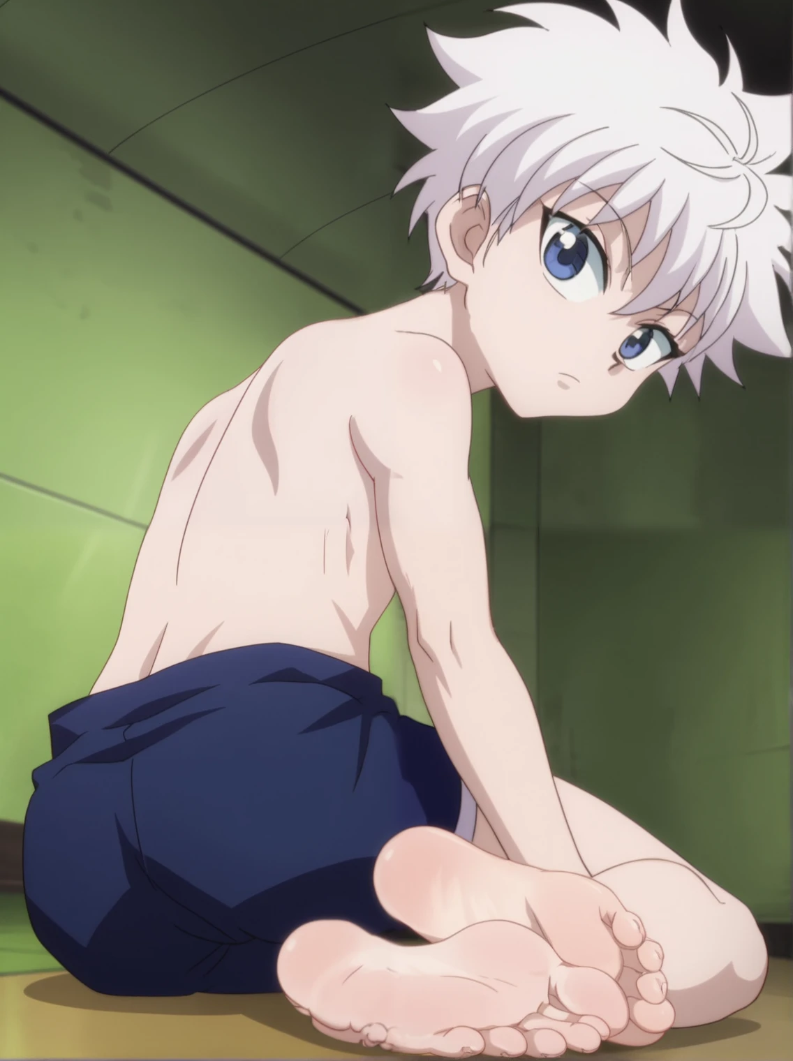 8k,high resolution,Hünkel,bandage,Silver Hair,Hulk-like body,(((18-year-old boy,Huge penis))),((Being pinned down by black tentacles)),Open your arms wide and clench your fists,Open your mouth wide,Wide, unfocused eyes,Many protruding veins,((Black tentacles attack from behind,The black liquid hits my solar plexus with force.:1.5)),Full body images,Painful expression,Grey undershirt,Huge erect penis,A lot of sweat, tears, drool and semen,In the middle of the Colosseum,Gives off an evil aura,Stand up and hold your chest out,Toned Muscles,rape,The demon takes over your body,Ekiben Style