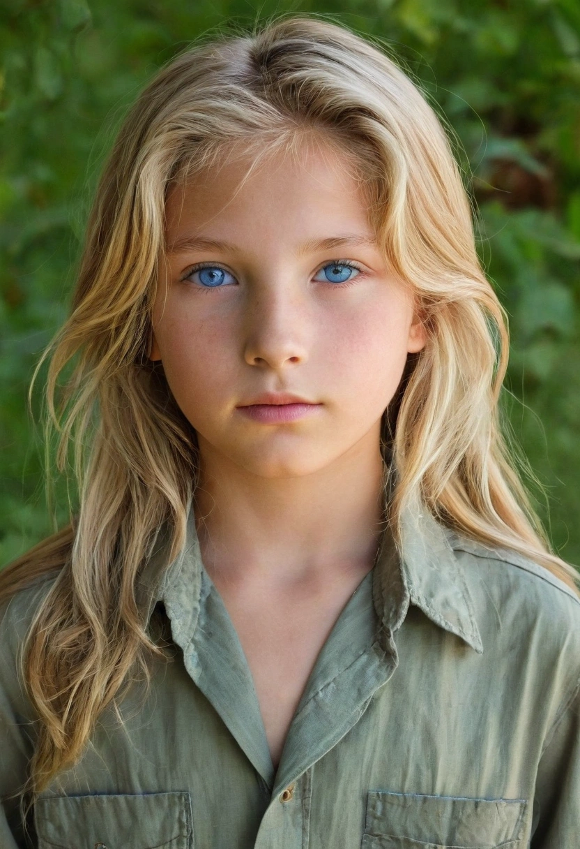 I'm writing a lesbian novel where the elder one in the lead couple is feminine but not so feminine she's 16yo with natural big like a melon breasts and wears so feminine clothes and has long silky blonde hair with sea blue eyes and one has dark brown short boy cut hair. She is 10yo masculine wears boyish unbuttoned shirt and cargo pants, with chestnuts,  and has brown eyes.