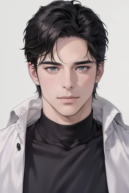 (best quality,4k,8k,highres,masterpiece:1.2),ultra-detailed,(realistic,photorealistic,photo-realistic:1.37),30 year old man,3 day beard,handsome anime,portraits,strong,masculine,dark hair,sharp jawline,mesmerizing eyes,perfectly styled hair,cool anime outfit,confident expression,vibrant colors,dynamic lighting, CEO and expression smile in love.
