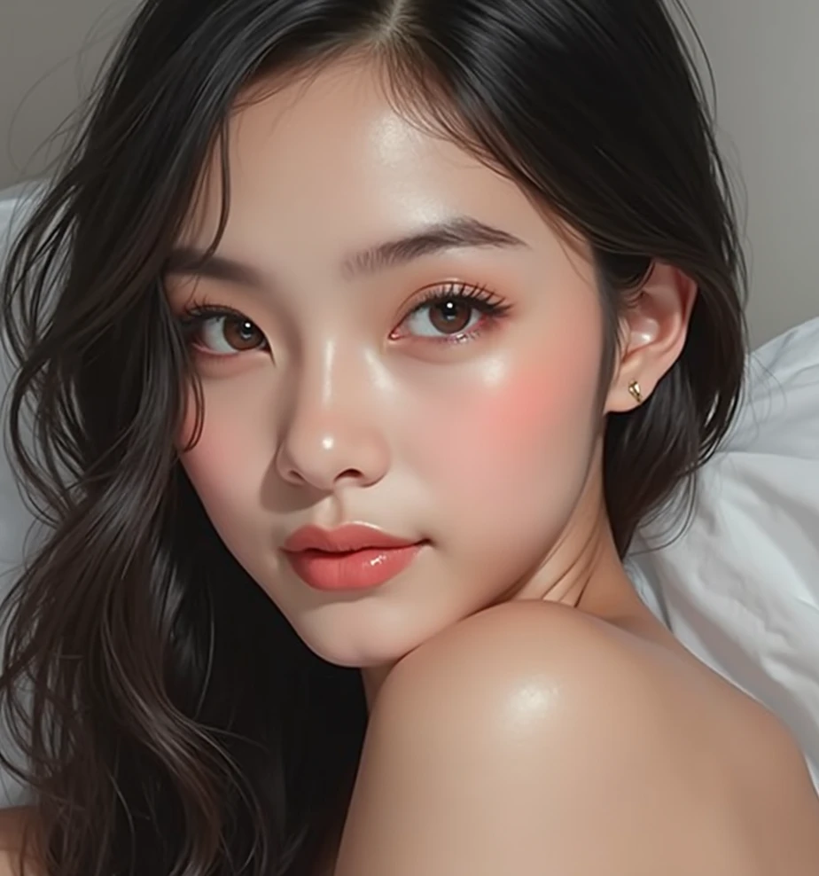 (Best Quality, 8k, High resolution, photorealistic:2.0), (Alone, A girl:2.0),(photo taken with flash:1.9),(illuminate the topic:1.8),(Ultimate Beautiful Girl:2.0),(shiny skin),(oily skin),(by rubio:1.7),(short hairstyle:1.5),(fresh beauty:2.0),Blush Brown Makeup , dark eye makeup , Wear bright pink lipstick,(girl with big bright eyes:1.5),(droopy eyed girl:1.5),(blue eyes:1.5),(thin girl:1.5),(baby girl face),(sexual attraction),(sweet smelling girl),(A girl que trabaja a tiempo parcial en un museo de arte.:1.3),(she works for low wages:1.5),(kind hearted woman:1.5),(ella tiene una Nice smile:1.3),(woman with a happy look:1.3),(She is very sociable),(from a very poor family:1.5),(virgin girl),(She is a secret pervert..),(she covertly lascivious),(she looks so erotic),(Preserving virginity for devout Christians),chuuChloe,(A woman with very soft breasts.),(woman fantasizing about sex),(seduction),(masturbation enthusiast:1.5),(stunning eyes:1.5),(clean girl),(affability),(fitted dress shirt),(Nice smile),(open mouth),(Hang)