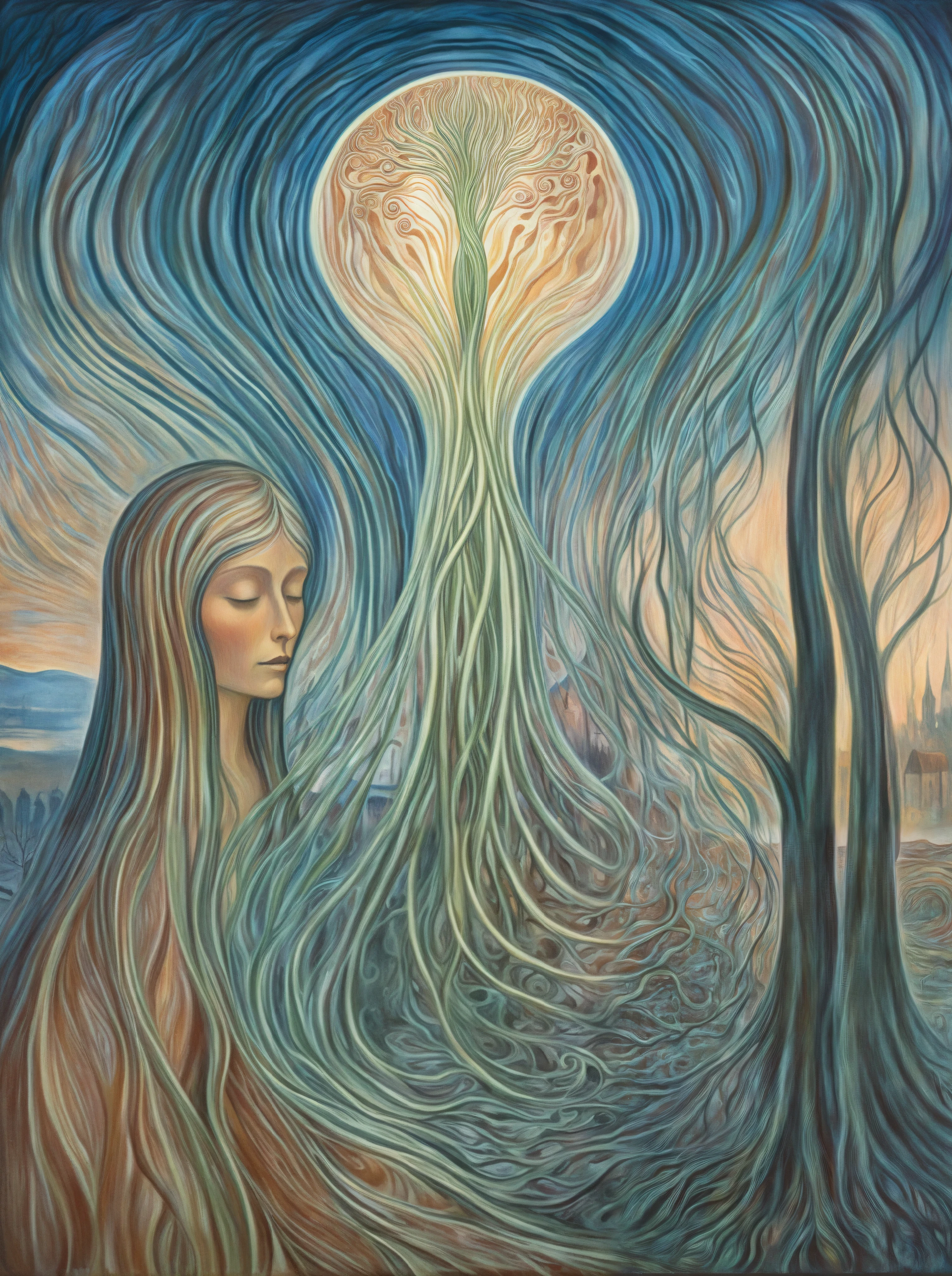 Amanda Sage style , a seed,  Edvard Munch style,  style,  high quality , Highly Detailed,