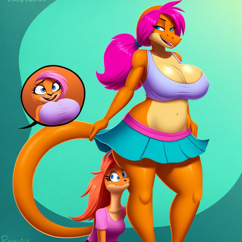 Masterpiece, hi res, absurdres, Best Quality, detailed, 4K, 8K, detailed,HDBy bebebebebe, by wsache, by greasymojo, by inu-sama, solo,tall, male,girly, androgynous, giraffe anthro,giraffe, red hair,long hair, long neck, Open mouth, tongue out,long tongue, camisole,girly shorts,curvy, Big ass, male genitalia, balls, genitalia outline on shorts