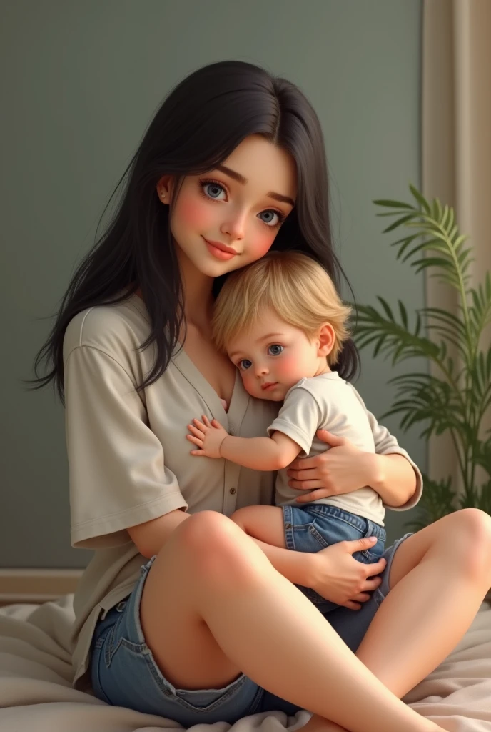 Realistic style,Married women,The is being breastfed