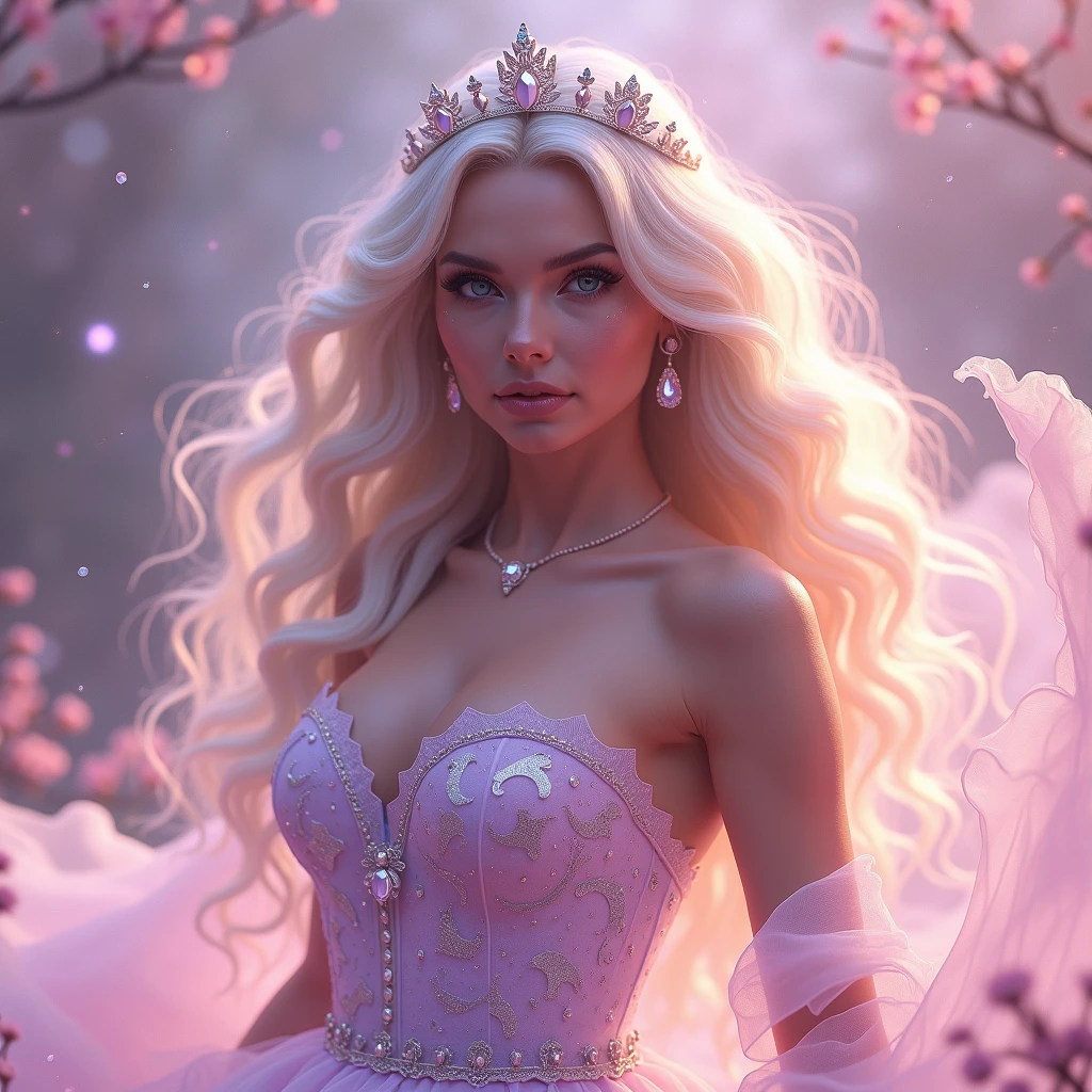 (Best quality, 8K, Masterpiece: 1.2), Very Detailed Face, Beautiful Detailed Eyes, Beautiful Detailed Lips, Ultra Detailed Big Breasts, Extremely Profiled Breasts, Extreme Detail Description, Vivid and Intense Colors, Vibrant Colors, Bright Magic Aura, Ethereal Lighting, Cute Woman in a Skimpy Dress Is Standing in a Field, Fantasy Art Style, Beautiful Fantasy Art, Epic Fantasy Art Style, Fantasy Woman, Digital Fantasy Art, Amazing Fantasy Art, A Beautiful Fantasy Empress, Very Beautiful Fantasy Art, Detailed Fantasy Digital Art, 2. 5D CGI Anime Fantasy Artwork