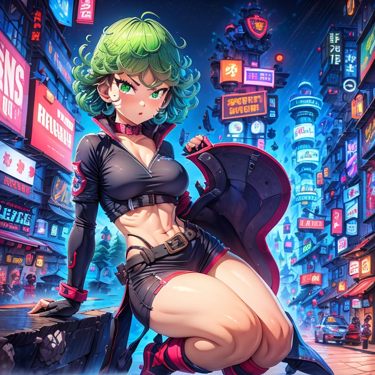Tatsumaki, Ropa negra ajustada