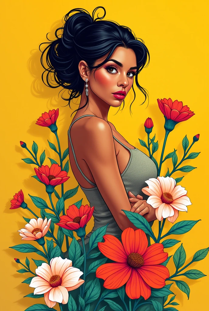 mulher linda , longos cabelos negros,::((melhor qualidade)), ((obra-prima)), (muito detalhado:1.3)(masterpiece:1.2, melhor qualidade), (finamente detalhados belos olhos: 1.2), (masterpiece:1.2, melhor qualidade), (finely detailed beautiful eyes: 1.2), (masterpiece:1.2, best quality), (finely detailed beautiful eyes: 1.2), ((1girl ashley alexiss very beautiful woman big breast )), ((solo)), (olhos vermelhos:1.4), (olhos finamente detalhados e rosto detalhado:1.3),), (com jeans e uma camiseta ou vestido branco:1.3), (fundo bonito e claro:1.2), (cg extremamente detalhado, ultra-detalhado, melhor sombra:1.1), ((profundidade de campo)), ((aquarela)), seios grandes, ombros nus, flowers and petals, beautiful concept illustration , (fundo branco:0.5), (illustation :1.1), (extremamente fino e belo:1.1), (detalhes perfeitos: 1.1), obra-prima, alta qualidade, highres, aprimoramento de detalhes, 8k, hd, obra-prima, melhor qualidade, alta qualidade, highres, aprimoramento de detalhes, (olhos finamente detalhados e rosto detalhado:1.3),), (com jeans e uma camiseta ou vestido branco:1.3), (fundo bonito e claro:1.2), (cg extremamente detalhado, ultra-detalhado, melhor sombra:1.1), ((profundidade de campo)), ((aquarela)), , ombros nus, flowers and petals, beautiful concept illustration , (fundo branco:0.5), (illustation :1.1), (extremamente fino e belo:1.1), (detalhes perfeitos: 1.1), obra-prima, alta qualidade, highres, aprimoramento de detalhes, 8k, hd, obra-prima, melhor qualidade, alta qualidade, highres, aprimoramento de detalhes