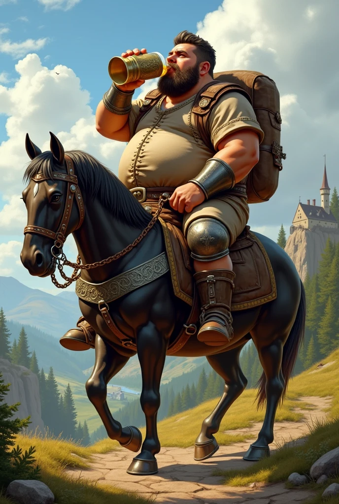 chubby male centaur with belgian draft lower body