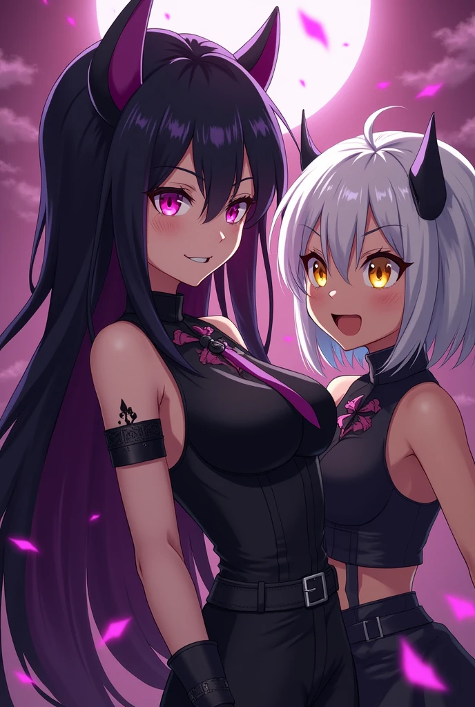 succubus, The black demon tail pointed., He's a demon., heart pattern, succubus Lingerie, enormous breasts, Pointy Devil Ears, sexy woman, heart pattern:1.4, heart choker, Two symmetrical devil wings, (((pink uterus tattoo))) Pose with open arms angle from above The gesture of two people hugging each other, Happy expression on his face