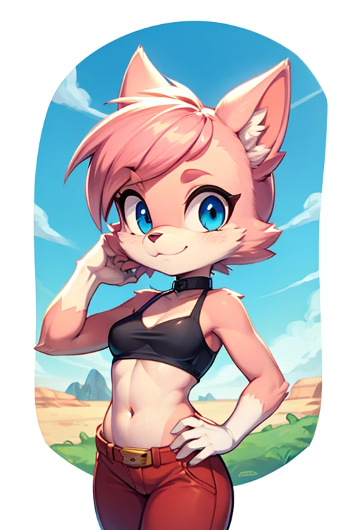 4k, high resolution, best quality, masterpiece, perfect colors, perfect shadows, beautiful and detailed portrait of a (((feminine))), perfect lighting, posted on e621, (by Chunie, by Einshelm), furry, anthro, furry art, ((portrait)), Female Cat, detailed fur, detailed face, ((Bonifasko lighting)), (detailed eyes), perfect pupils, Pink Hair, pink furr, Pink cat, Slim, Whole body, Clothed up, Medium hair, Short hair, wide hips, tall, c cup breasts, cat tail, Fluffy chest, Chest tuft, Green eyes,((genitalia slip)), ((genitalia overflow)), genitalia outline on clothing, erection, (Very big bulge),male genitalia, Big butt