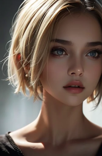 Reino Unido，short blonde hair，Um cabelo rosa，enfermeiros，figura perfeita mulher bonita, Highly detailed facial and skin texture，olhos detalhados，Double eyelidm, roupas da hello kitty