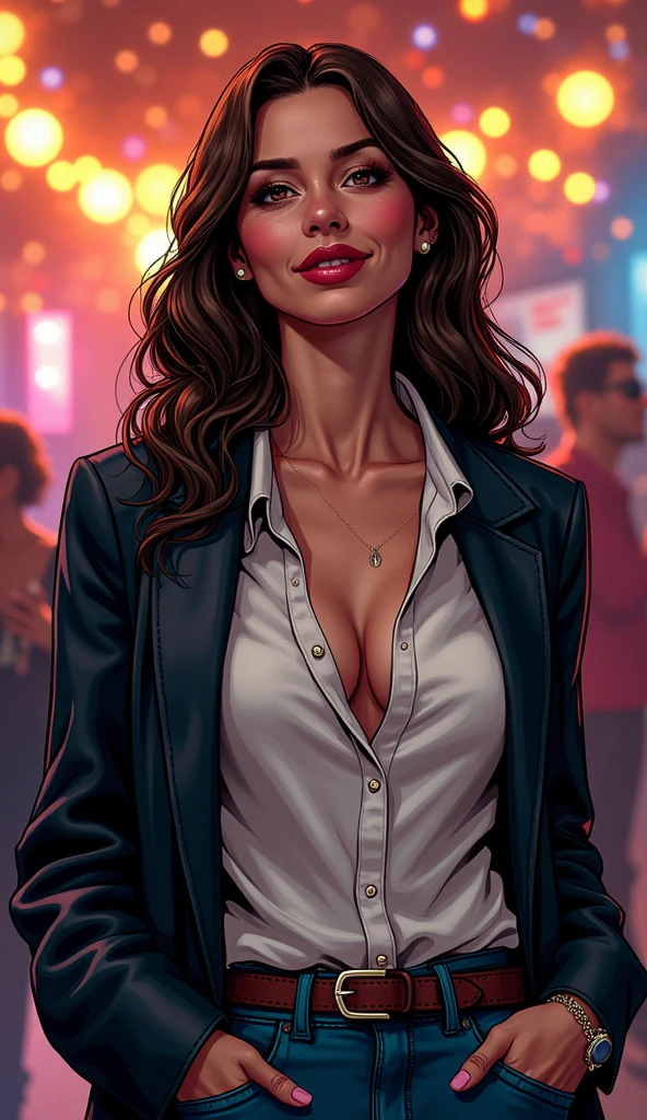 score_9, score_8_up, score_7_up, source_anime, 1 woman, sitting at a table, breasts resting on table, (dark and brooding emotions:1.3) , (female cop, after detective clothes), lize1st, large forehead, large lips, double chin, (bar background, red and yellow neon lights), sunset, light shaft, (window with snowy neighborhood, ((large sagging chest)) ((art by norman rockwell))
((Safe for work)) ((from the side)) ((chubby))
