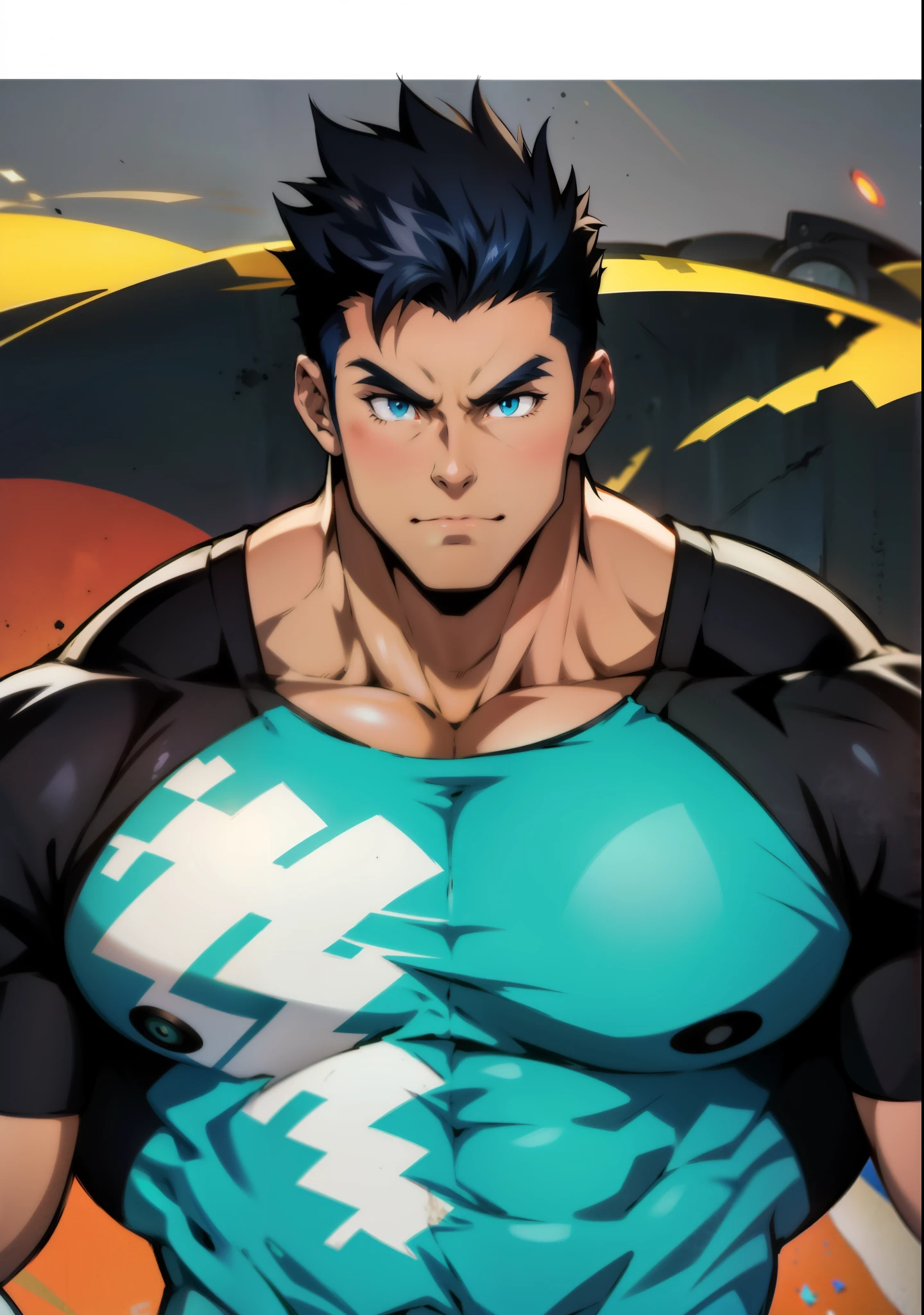 Ash Ketchum from Pokémon sitting on a weight bench with shoulders slumped. Sweating. Wearing a bulging jockstrap. Staring blankly as he listens to hypnotic subliminals through headphones. Monitors mounted on the walls around him display pulsing spirals to keep him in trance as he becomes a big dumb bodybuilder football jock. Open mouth. IQ drain. Dumber. Hypnosis. Trance. Brainwashing. Digital painting. Anime. Hyper swollen bulging crotch. Big muscles. Big traps. Big biceps. Big triceps. Broad shoulders. Big meaty hyper pecs. Bro. "I have to resist. Have to ... break free.... Have to ... have to..... I ... m-must.... I ... must...." Speaking in a dull monotone as he falls into trance. "Listen, ... repeat, ... conform, ... obey...." Speaking in unison with the other jocks in the room. "I ... I am sweaty. ... I am horny. ... I am sexy. ... I am dumb.... I'm just a mindless.... I'm just an empty, ... stupid, ... strong jock...." Brute. Dumber and dumber. Mindless. Brainless. Musclehead. Hyper muscles. Mouth hanging open. Perspiring. Sweaty. Hypnotic trance. Entranced. Hypnotized. Brainwashed. Brainwashing. Hypnosis. Glowing eyes. Mindless stare.