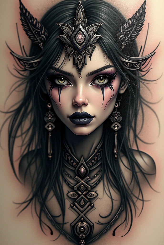 there is a woman with a skull headdress and a flower in her hair, dark fantasy style art, epic fantasy art style hd, fantasy art style, fantasy concept art portrait, epic fantasy art style, detailed matte fantasy portrait, epic fantasy digital art style, epic fantasy art portrait, fantasy art portrait, fantasy style art, 4k highly detailed digital art --auto --s2