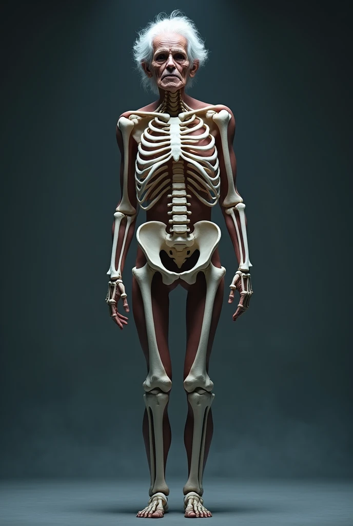 standing attention,simple background ,skeleton face,skeleton body,closed eyes,Muscle fibers,Short Hair,Black Hair,1girl,